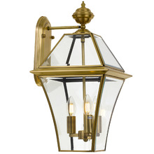 Brass Rye 3 Light Metal Wall Light
